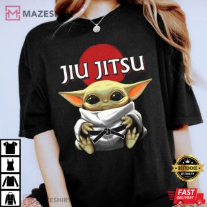 Star Wars Baby Yoda Jiu Jitsu Funny Movie Memes The Rise of Skywalker T Shirt 2