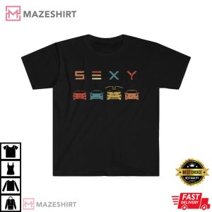 Tesla Shirt Retro Vintage Colors Car Print Retro T Shirt 2