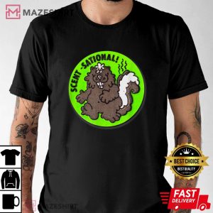Vintage Scratch and Sniff Sticker Skunk Scent Sational T Shirt 1