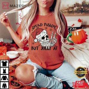 Comfort Colors Skeleton Christmas T Shirt 3