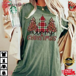 Retro Christmas Trees Comfort Colors T Shirt 2