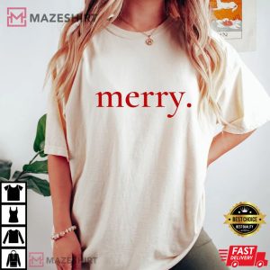 Retro Merry Christmas Comfort Colors T Shirt 4