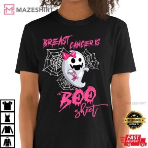Breast Cancer Is Boo Sheet Ghost Ribbon T Shirt 4