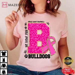 Bulldogs We Wear Pink Breast Cancer T Shirt 1