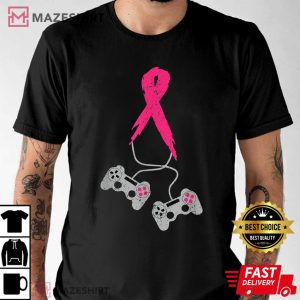 Gamer Pink Ribbon Breast Cancer Awareness t shirt 2