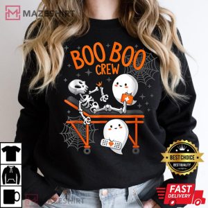 Boo Boo Crew Ghost Doctor Paramedic EMT Nurse Halloween T Shirt 1
