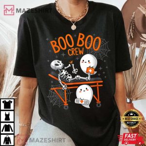 Boo Boo Crew Ghost Doctor Paramedic EMT Nurse Halloween T Shirt 4