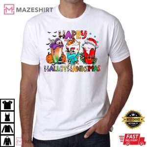 Happy Hallothanksmas T Shirt 2
