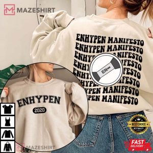 Enhypen Manifesto World Tour 2022 Vintage T Shirt 1