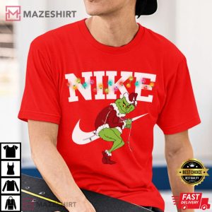 Grinch Christmas Snow Nike Unisex T Shirt 2