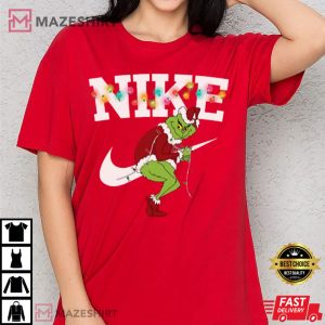 Grinch Christmas Snow Nike Unisex T Shirt 4