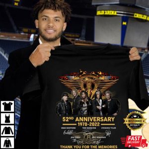 Aerosmith Band 52nd Anniversary 1970-2022 T-Shirt