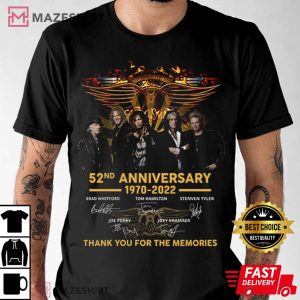 Aerosmith Band 52nd Anniversary 1970-2022 T-Shirt