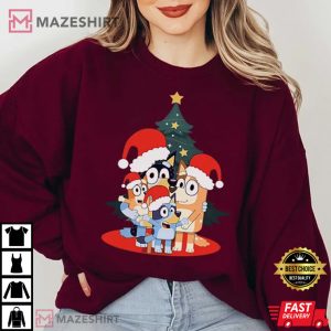 Bluey Family Funny Christmas T-Shirt