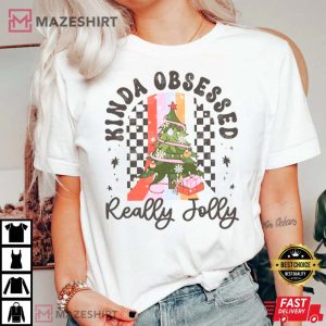 Christmas Pink Christmas Daisy Winter Retro T-Shirt