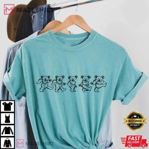Comfort Colors Grateful Dead Skull Dancing Bears T Shirt 1