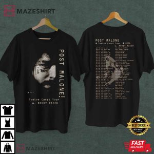 Post Malone Twelve Carat 2022 Tour T Shirt 2