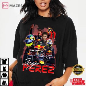 Sergio Perez 90s Design Graphic T Shirt 1