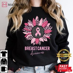 Sunflower Pink Breast Cancer Awareness Trending T-Shirt