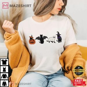 Halloween Ghost, Cat T-Shirt
