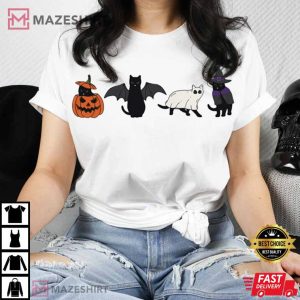 Halloween Ghost, Cat T-Shirt