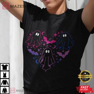 Bisexual Halloween Pride LGBT Ghosts T-Shirt