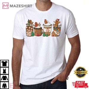 Gingerbread Christmas, Coffee Lover Gift Latte Drink Holiday Xmas T-Shirt