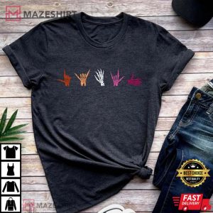 Halloween Lesbian Skeleton Hands Femme Flag Subtle Discreet Pride 1