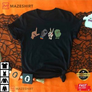 Halloween Monster Love LGBT Gay Hallo Pride Love Funny T Shirt 4