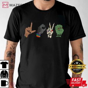 Halloween Monster Love LGBT Gay Hallo Pride Love Funny T Shirt 1