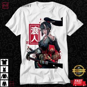 Japanese Ninja Geisha Samurai Girl Unisex T Shirt 2