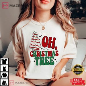 Comfort Colors Oh Christmas Tree Cake Little Debbie Holiday Ca 4