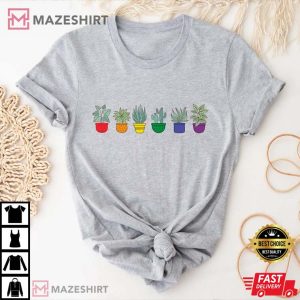 Plant LGBTQ Pride Gender Neutral, Ally Subtle Pride Queer Gift Lesbian Gay T-Shirt