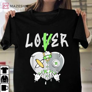 5 Retro Green Bean Loser Lover Heart Shoes 5s T Shirt 1