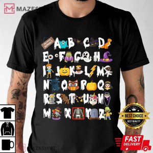 ABCs Learning Alphabet Kindergarten Teacher Halloween T-Shirt