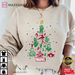 Avengers Christmas Tree T Shirt 1