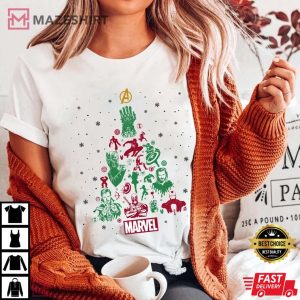 Avengers Christmas Tree T Shirt 2