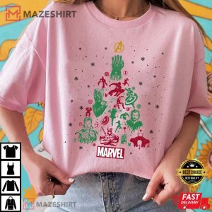 Avengers Christmas Tree T Shirt 3
