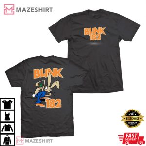 Blink 182 Classic Bunny Logo Charcoal T-Shirt