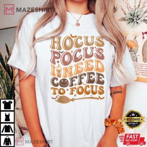Hocus Pocus I Need Coffee to Focus Halloween Teachers Womens 4