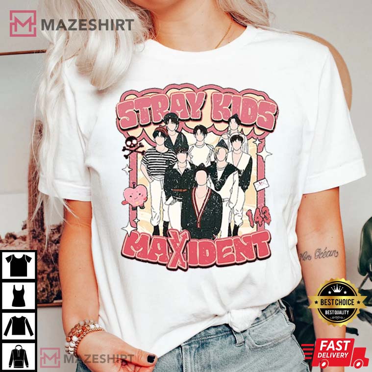 Bekwaamheid geloof Schiereiland Stray Kids Maxident New Album Case 143 Kpop Best T-Shirt