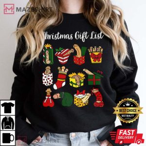 Ugly Christmas Gift List T Shirt 1