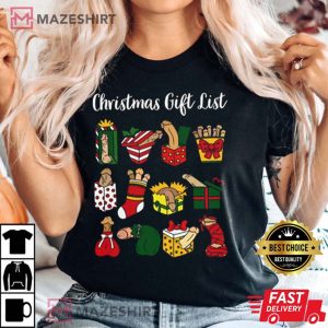 Ugly Christmas Gift List T Shirt 2