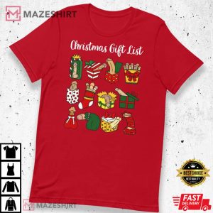 Ugly Christmas Gift List T Shirt 4
