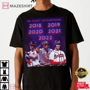 Atlanta Braves Nl East Champions Back To Back 2018 2022 Baseball T Shirt 4