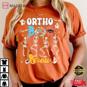 Ortho Orthopedic Halloween Boo Crew Dance Skeleton Dancing T Shirt 1