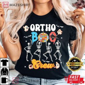 Ortho Orthopedic Halloween Boo Crew Dance Skeleton Dancing T Shirt 3