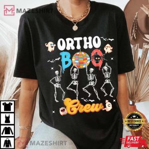 Ortho Orthopedic Halloween Boo Crew Dance Skeleton Dancing T Shirt 4