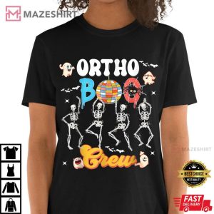 Ortho Orthopedic Halloween Boo Crew Dance Skeleton Dancing T Shirt 5