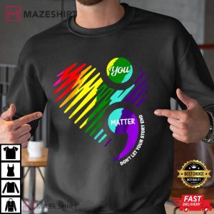 Semicolon Mental Health Awareness T Shirt 2